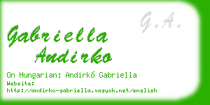 gabriella andirko business card